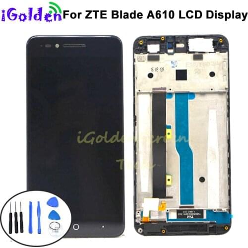 5.0"For ZTE Blade A610 LCD Display Touch Screen HD Digitizer Assembly lcd with frame frame For ZTE Blade A610/A241 Version 318