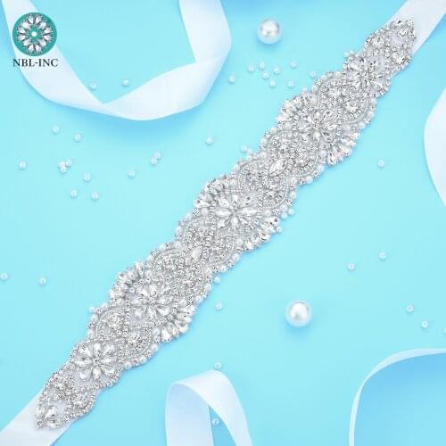 1PC) Rhinestones bridal belt diamond wedding dress belt crystal wedding sash for wedding dress accessories WDD0210