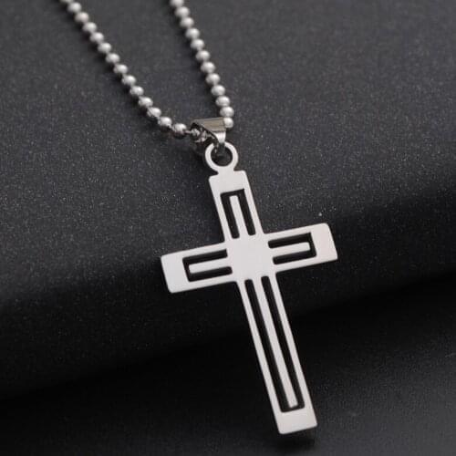 10 Stainless Steel Multilayer Cross Religious Necklace Jesus Faith Multi-layer Cross charm Hospital Life Symbol Necklace Jewelry
