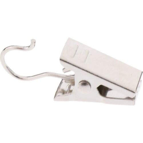 10Pcs Curtain Clips with Hook Door Curtain Screen Drapery, Metal Hanger Hook Clamps
