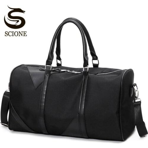 Travel Bag Men/Women Waterproof Oxford Handbags Tote Shoulder Crossbody Bag Leather Travel Duffle Bag Multifunction Luggage Bags