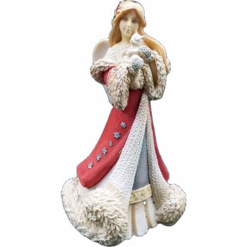 2021 New European Lady Silicone Mould Retro Angel Hug Cat Candle Soap Mold