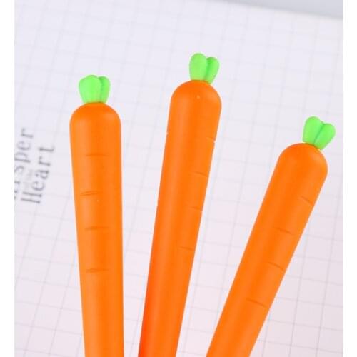 40 PCs Creative Stationery Realistic Carrot Styling Pen Neutral 0.5mm Black Signature Pen