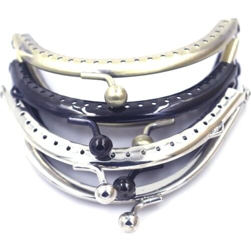 8.5cm Arch Silver Bronze Black Metal Purse Bag Frames Kiss Clasps Handbag Buckles Lock DIY Crafts Replace Hardware Accessories