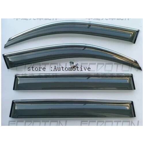 CAR Rain Window Sun Visor Sunvisor Trim Exterior Windows Visor 4pcs For Toyota Land Cruiser LC200 LC 200 10 11 12 13 14 15