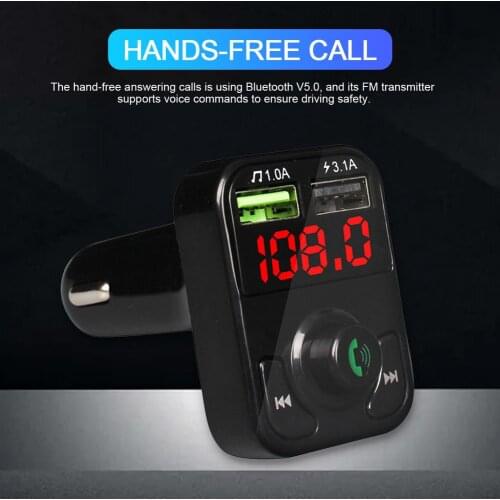 Car Blueooth Receiver MP3 Player Mobile Charger Adapter Kit Receiver Auto MP3 Player 2.1A Dual USB Fast Charger Car Accessories