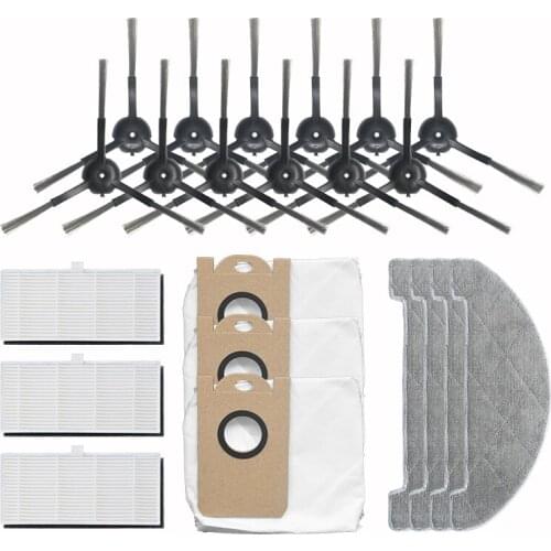 Side Brush HEPA Filter Mop Cloth Dust Bag 22 Pieces Accessory Kit for Proscenic M7MAX Vacuum Cleaner Dust Collector