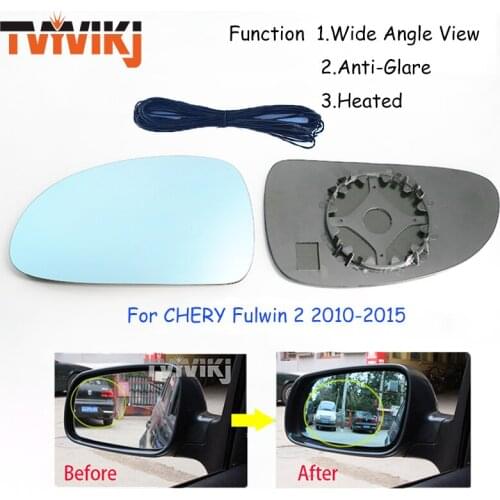 TVYVIKJ Side Rearview Mirror Blue Glass Lens For CHERY Fulwin 2 2010-2015 Wide Angle View anti glare side door mirror wing