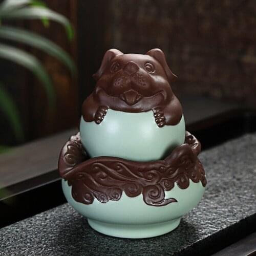 Chinese Zodiac Coffee Tea Sets,Portable Travel Tea Set,Ceramic TeaPot Cup of Tea Kettle Porcelain,Creative Kung Fu TeaSets