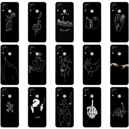 For Realme C15 Case 6.5 inch Soft Silicon TPU Back Phone Cover For OPPO Realme C15 Case RMX2180 C 15 RealmeC15 Coque Bumper Capa