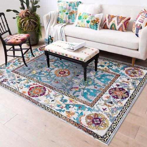120x160cm Bohemian bedroom mat Turkey Alien Domain Ethnic Style Color European-style Bedroom Living Room Mat Carpet