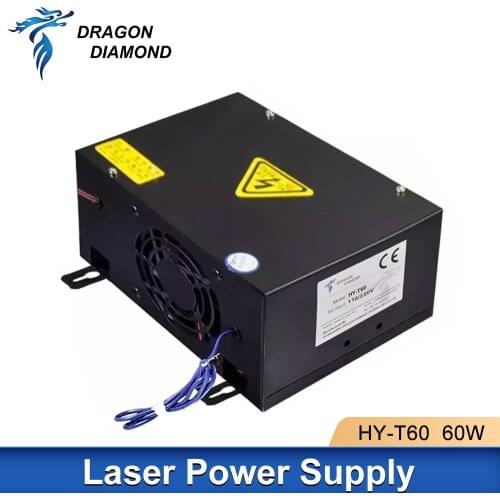 DRAGON DIAMOND 60W CO2 Laser Power Supply For CO2 Laser Engraver Cutting Machine HY-T60 T / W Plus Series