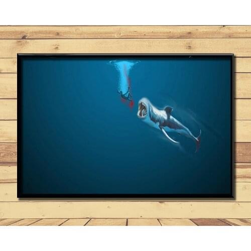 Humpback Whale Ferocious Giant Marine Animal (27) Wall Posters Prints Silk Art Painting For Home Wall Bedroom Decor