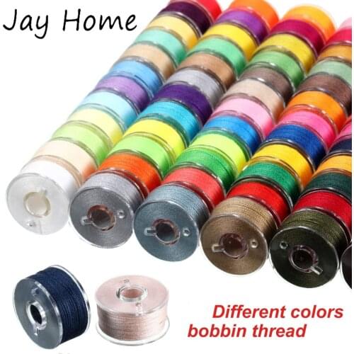 Multicolor Thread Spools Sewing Machine Bobbins Plastic Bobbins with Thread for Sewing Machines Quilting Sewing Accessories