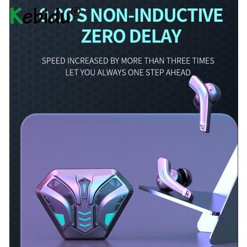 Kebidu 9D Stereo Touch Control Wireless gaming headset TWS MD168 Bluetooth 5.1 Headphones Earphones Game/Sport Dedicated Earbuds