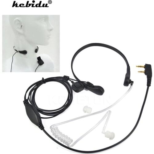 Kebidu Throat Microphone Earphone Security Vibration Headset for BaoFeng UV-5R UV-B5 UV-B6 BF-888S TG-UV2 Walkie Talkie
