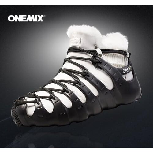 Hot Onemix Winter Womens Trekking Shoes Anti Slip Walking Comfortable Warm Outdoor Waterproof Sneakers for Men Keeping Shoes