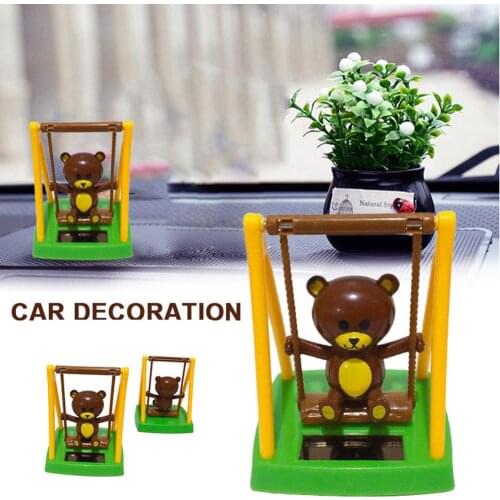 Fashion Solar Powered Car Decoration Kids Toys Dancing Animal Swinging Auto Ornament Car-styling Bobble Dancer Toy Accessories