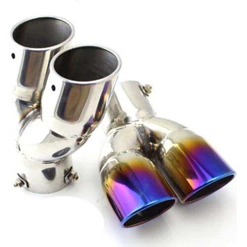 Car Muffler End Pipe Stainless Steel Exhaust Tips for Honda Fit 2009 2010 2011 2012 2013 2014 2015 2016 2017 2018 2019 Styling
