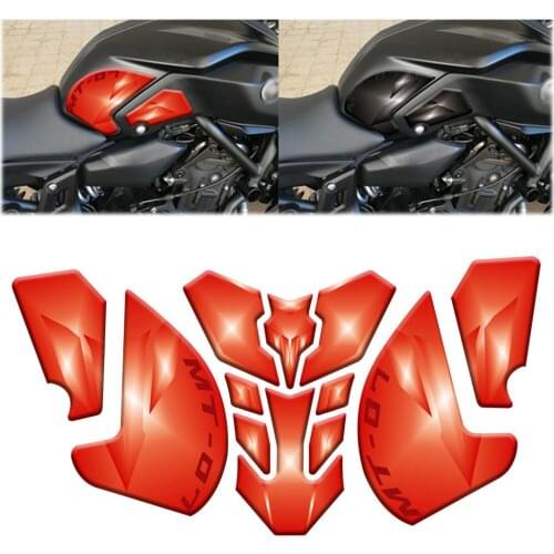 Motorcycle Non-slip Patch Knee Side Grip Protector Fuel Tank Stickers for Yamaha MT-07 MT07 2018-2019
