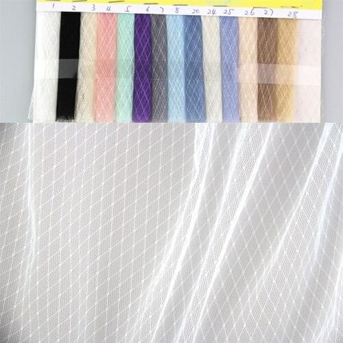 Nylon Diamond Lattice Mesh Fabric Lace Cloth Wedding Embroidery Yarn Cloth Soft 3yards/Pack V2628