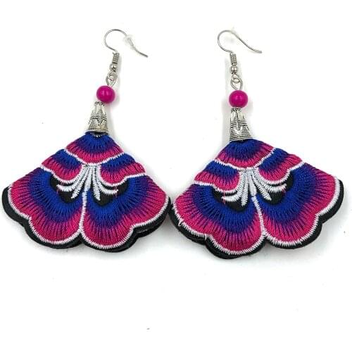 New handmade Ethnic jewelry vintage dangle beautifully flower charm earrings tassel Pendant earrings for women