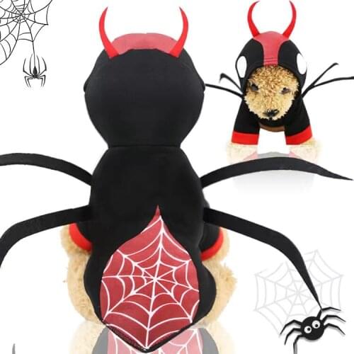 Spider Beetle Pet Clothes Halloween Dog Clothes Transform Halloween Spider Costume For Dogs Pets Clothing Funny Dogs Coat Jacket