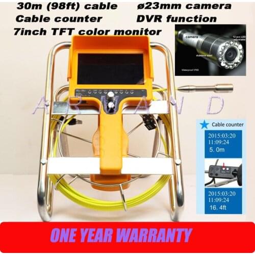 Stand Handy Plumbing drain sewerage outdoor duct pipe camera inspection system borescope 98ft cable 710DNC-SCJ1