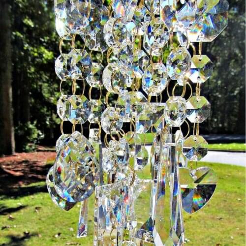 Hanging Crystal Suncatcher With Crystal Ball Prism Rainbow Maker Tree Of Life Decor For Garden Outdoor Yard Home Room Window