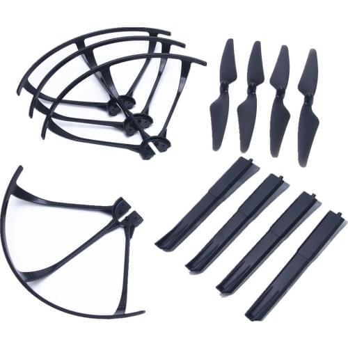 EBOYU(TM) 4pcs Main Blades Propellers + 4pcs Blades Guard Cover + 4pcs Landing Gear For MJX B3 Bugs3 RC Quadcopter Drone
