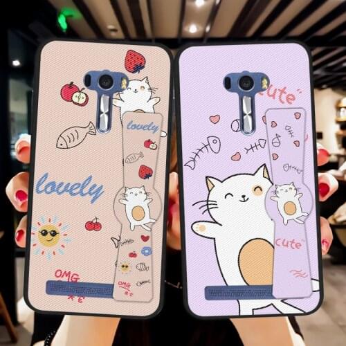 Wrist Strap Stand Silicone Case For Asus zenfone Selfie ZD551KL Magnetic Adsorption Car Holder For Asus ZenFone 3 ZE552KL