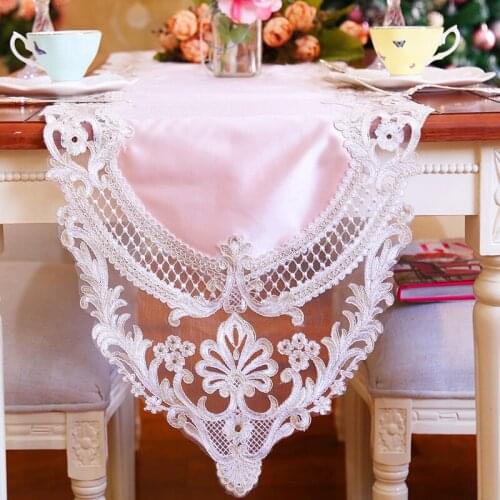 Fabric Lace Edge Table Table Runner Princess Style Dresser Decoration Cover Towel Teapoy Table Entrance Tablecloth