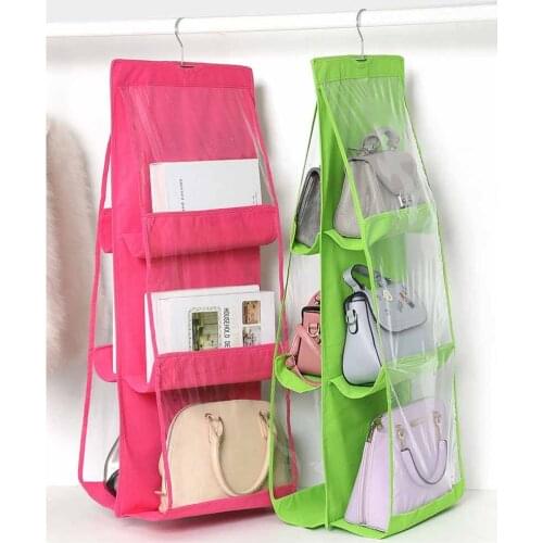 Random Send Six-Layer Hanging Bag Double Sided Folding Clothes Storage Organizer Large Capacity