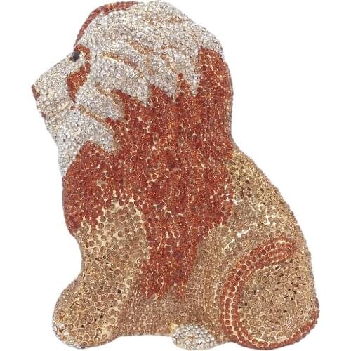 Bags For Women Rhinestone Lion Clutch Women Evening Minaudiere Bags Wedding Purses and Handbags Ladies Gala Dinner Crystal Bag