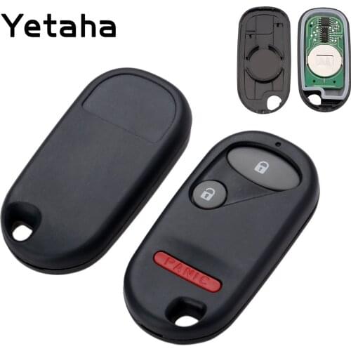 Yetaha 2pcs 433.9Mhz Remote Control Keyless Key Fob For Honda Pilot Element Civic EX LX 2001-2005 NHVWB1U523 2+1 Buttons