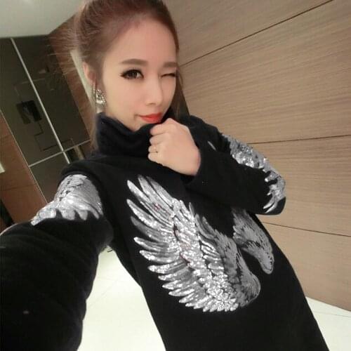 1Pair Sequins Angel Wings Style DIY Clothes Patches Fabric Appliques Garment Accessories for Sweaters T-shirt Jeans Sticker