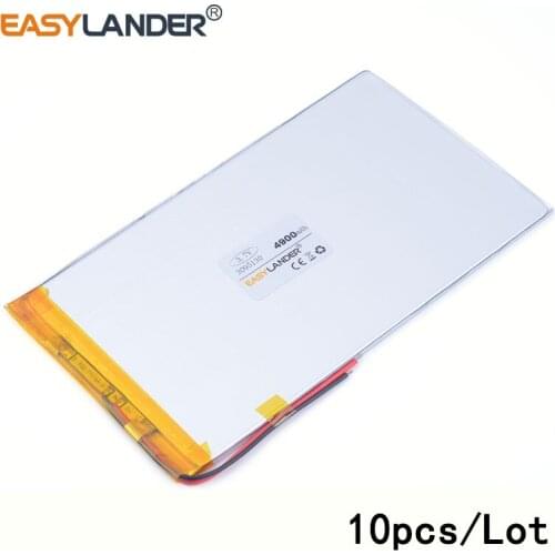 10pcs/Lot 4900mah 3095130 lithium Li ion polymer rechargeable battery For Mp3 MP4 MP5 GPS PSP PAD Mobile Tablet PC power bank