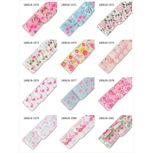 10yards - different size -Flamingo grosgrain ribbon -pink flamingo Cartoon animal printed grosgrain ribbon/satin ribbon