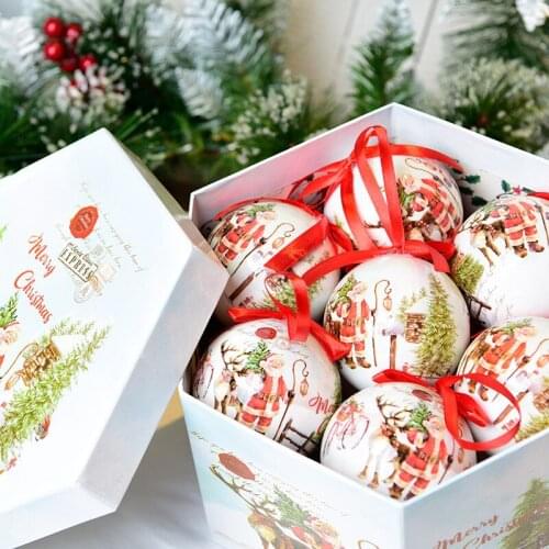 14pcs Christmas Balls Ornaments Shatterproof Christmas Tree Decorations Large Hanging PVC Ball Bauble For Xmas Home Party