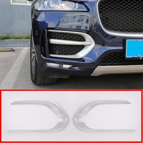 2 Pcs For Jaguar F-Pace F Pace R-Sport X761 2016 Car-styling ABS Front Fog Light Lamp Cover Trim Accessories