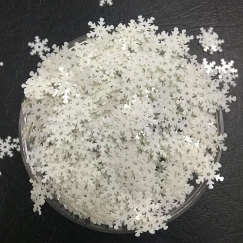 3000Pcs/5000pcs 10mm White Color Snowflakes Sequins Sewing Scrapbooking Crafts Christmas Decoration Ornament Free Shipping