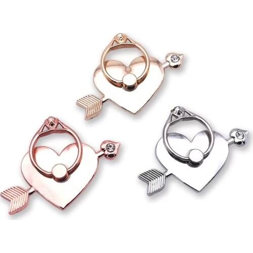 360 love mobile phone bracket folding bracket metal zinc alloy Cupids arrow finger ring buckle mobile phone bracket