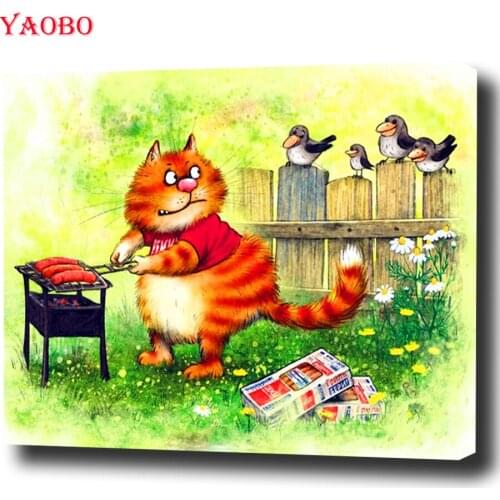 3D Diamond Paintin cartoon cat ull Square round Diamonds Mosaic Painting By Numbers Diy Full Diamond Embroidery rhinestone decor