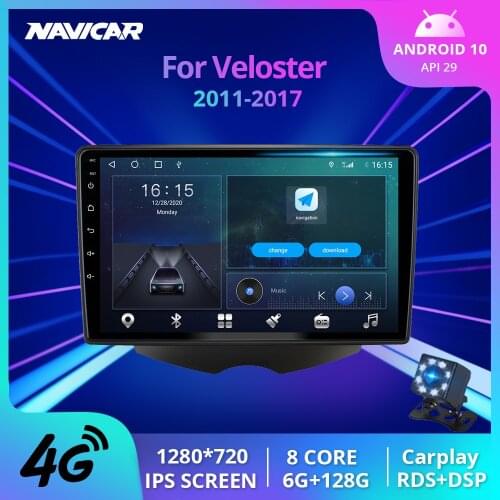 2Din Android10.0 Car Radio For Hyundai Veloster 2011-2017 GPS Navigation Stereo Receiver Auto Radio Car Receiver NO 2DIN DVD IGO