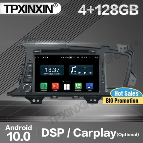 128G Carplay Car Radio 2 Din Stereo Receiver Android 10 For Kia K5 2010 2011 2012 2013 2014 GPS Player Audio Recorder Head Unit