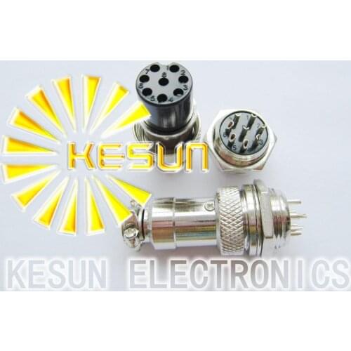 Free Shipping 5pair Male & Female Diameter 16mm Wire Panel Connector GX16 8P GX16-8 M16 circular connector Socket Plug