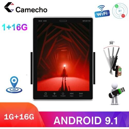 Camecho Android9.1 2Din Stereo Radio 9.5''Vertical Screen HD 1080P Car MP5 Player With Bluetooth WIFI GPS FM Support Rear Camera