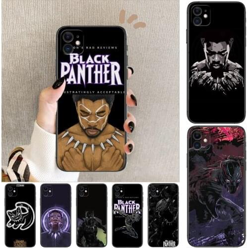 Marvel Black Panther Phone Cases For iphone 11 Pro Max case 12 Pro Max 8 PLUS 7 PLUS 6S iphone XR X XS mini mobile cell women