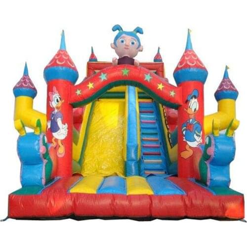 PVC colorful inflatable land slide for kids /outdoor playground amusement park