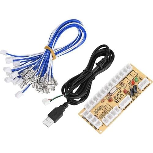 Diy Arcade Joystick Circuit Board Pc Joystick Control Usb Small Card Chip +5P Rocker Line Game Accessories